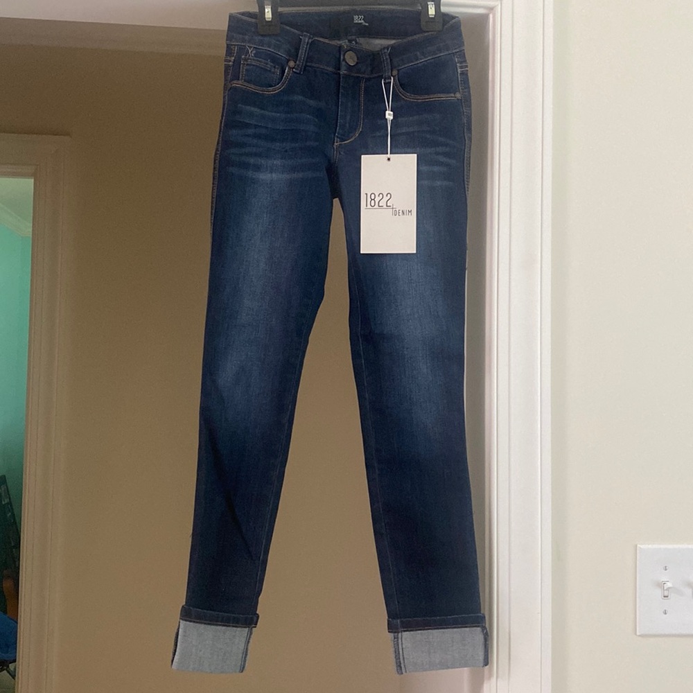 1822 Vintage Denim NWT Ankle Skinny Blue Jeans Ready to Dress Up or Down - Sz 25